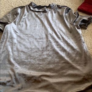 Tops - Long velvet top gray Tops - Long velvet top gray
